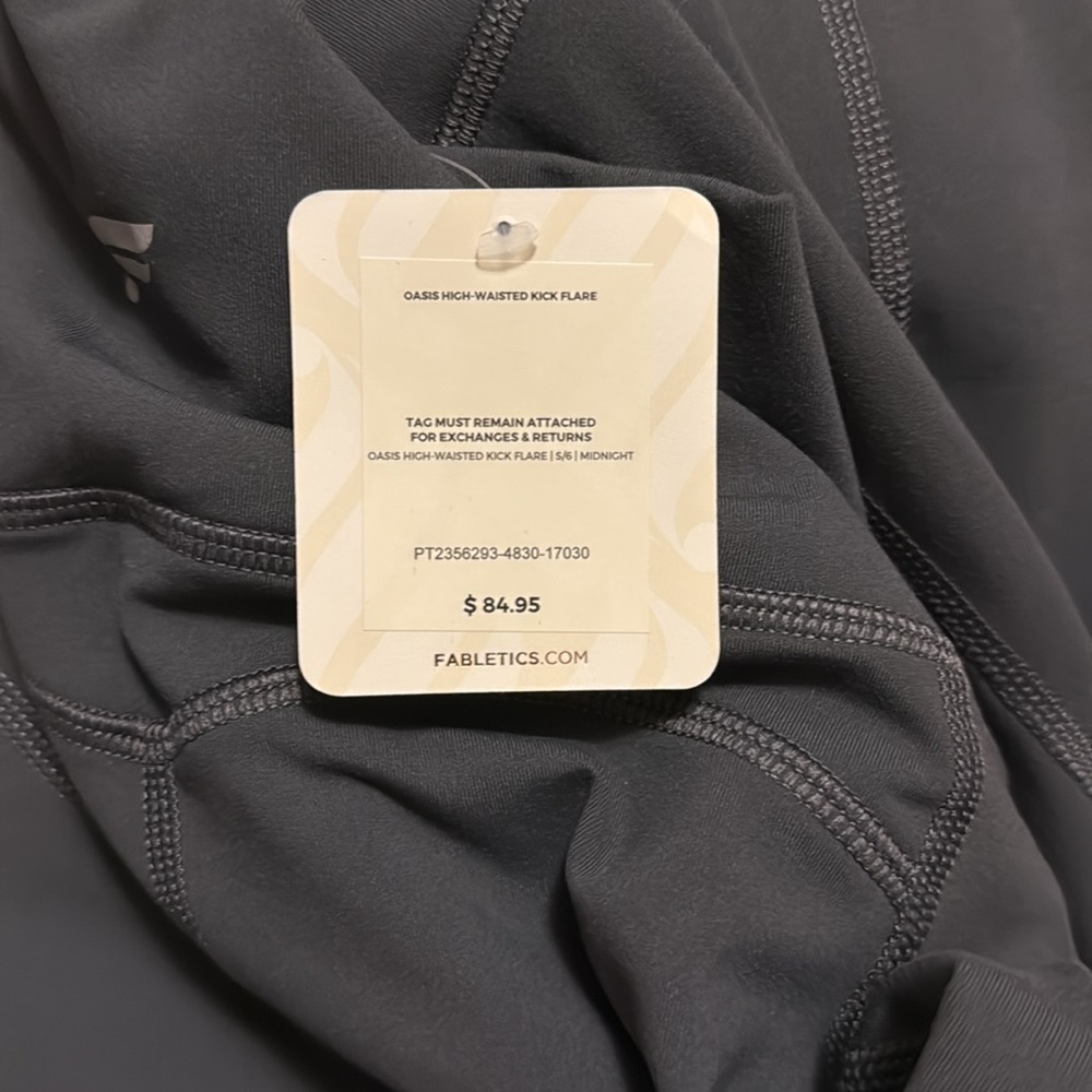 Fabletics Oasis Charcoal Kick Flare Pants - Picture 4 of 5